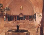 弗雷德里克莱顿爵士 - Courtyard of a Mosque at Broussa